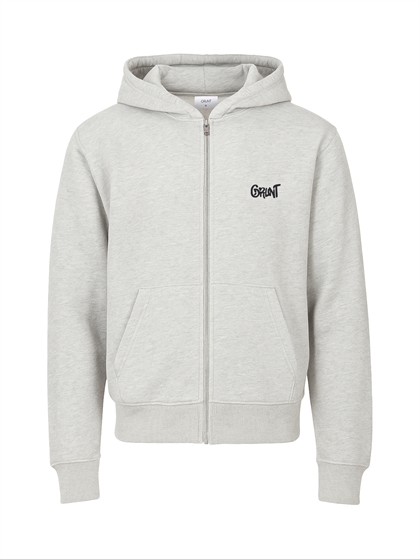 Grunt Zip Cardigan Erik - Light Grey Melange